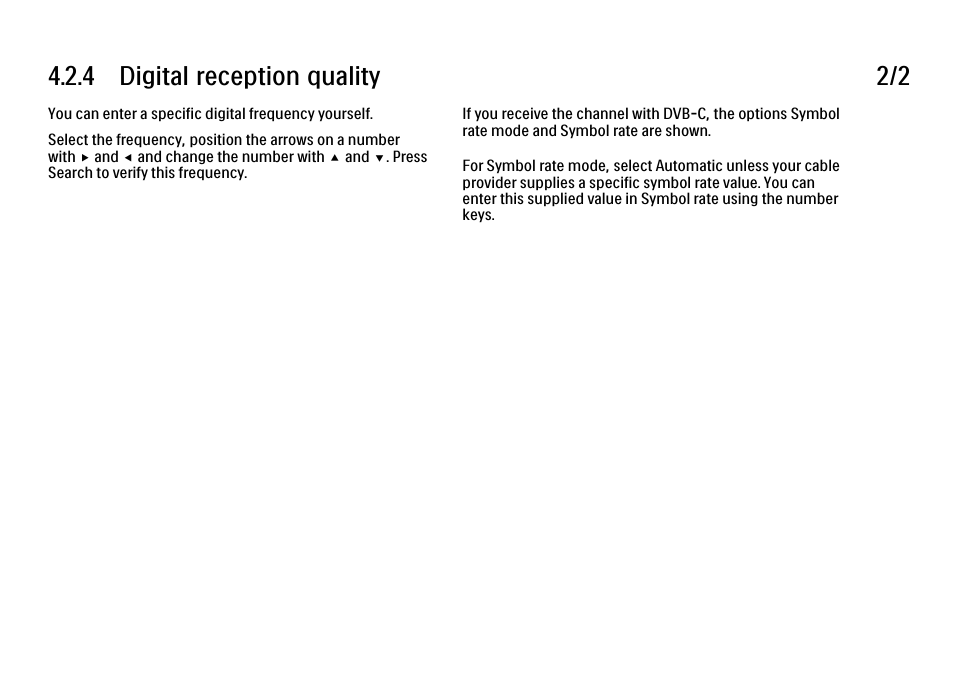 4 digital reception quality 2/2 | Philips 32PFL9604H User Manual | Page 161 / 263