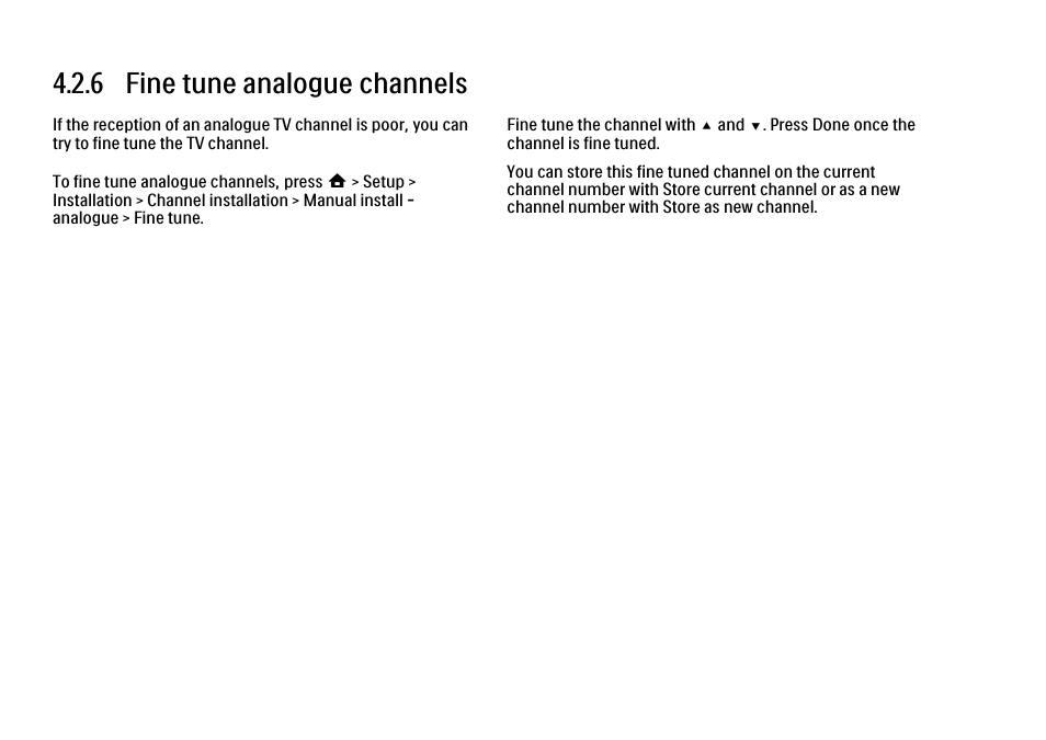 6 fine tune — analogue, 6 fine tune analogue channels | Philips 32PFL9604H User Manual | Page 164 / 263