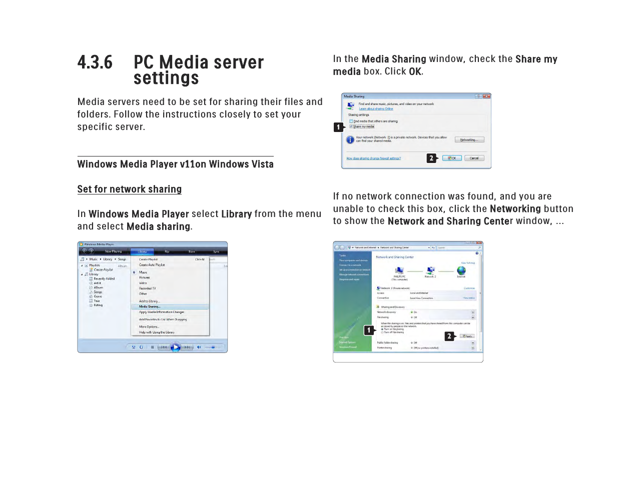 6 pc media server settings | Philips 32PFL9604H User Manual | Page 175 / 263