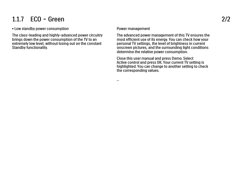 7 eco - green 2/2 | Philips 32PFL9604H User Manual | Page 18 / 263