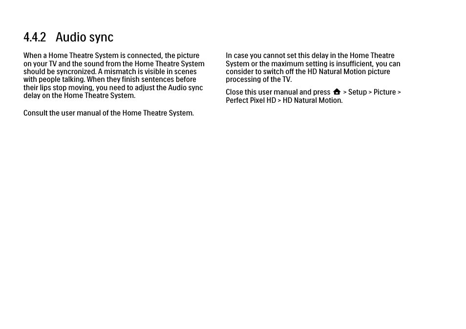 2 audio sync | Philips 32PFL9604H User Manual | Page 184 / 263