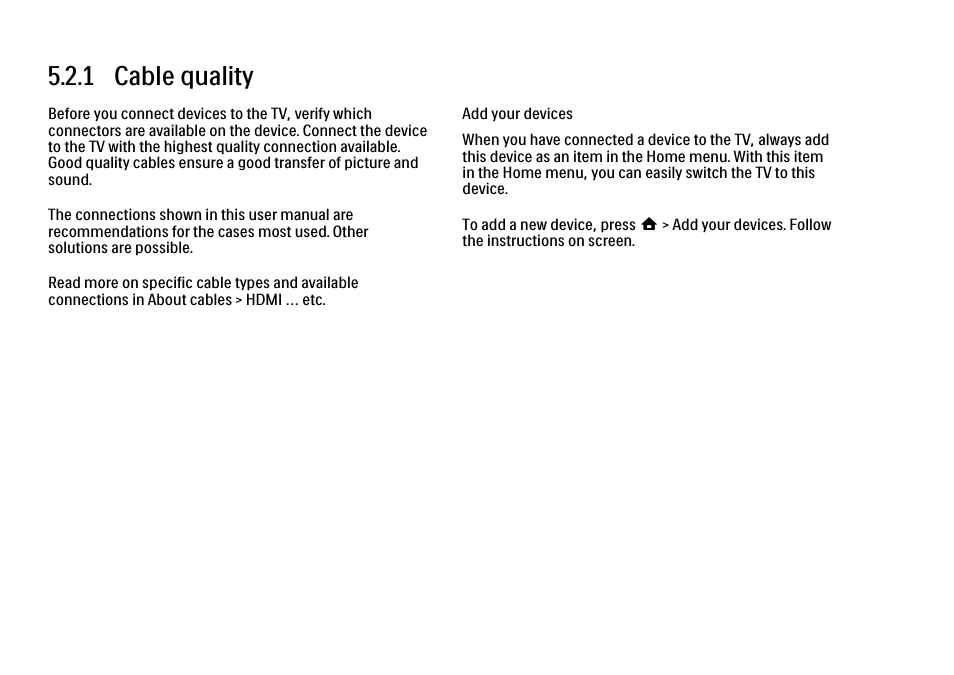 2 about cables, 1 cable quality | Philips 32PFL9604H User Manual | Page 191 / 263