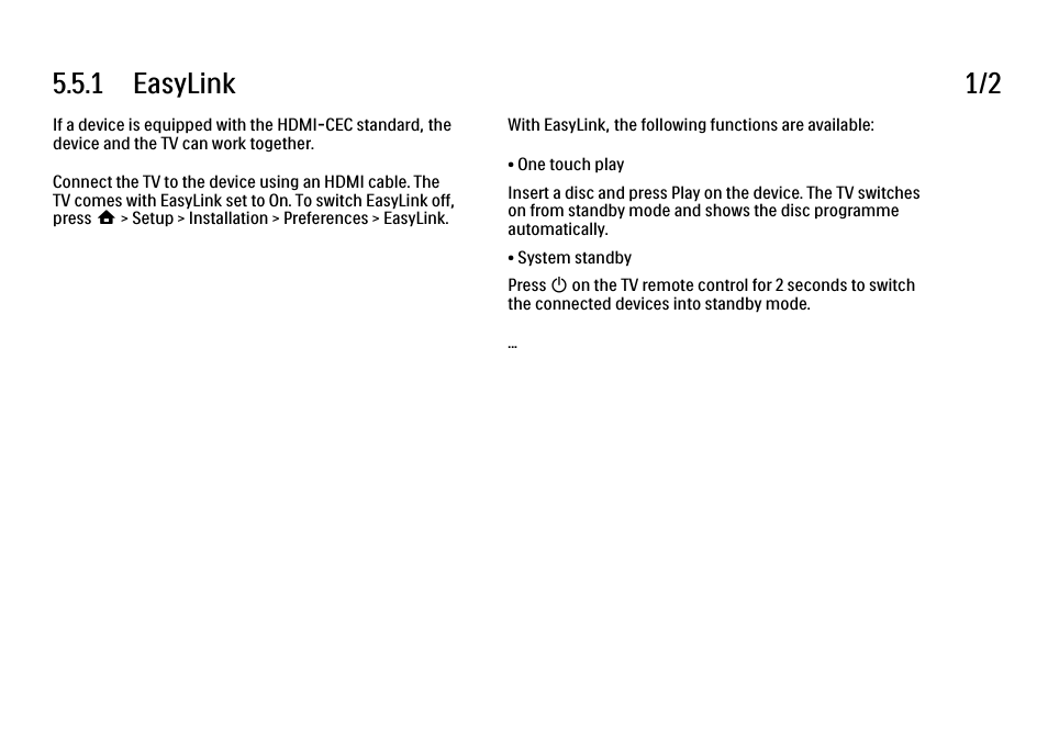 5 easylink hdmi-cec, 1 easylink, 1 easylink 1/2 | Philips 32PFL9604H User Manual | Page 230 / 263