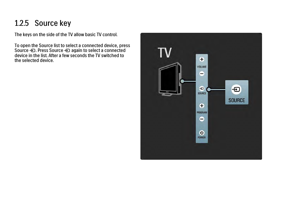 5 source, 5 source key | Philips 32PFL9604H User Manual | Page 24 / 263