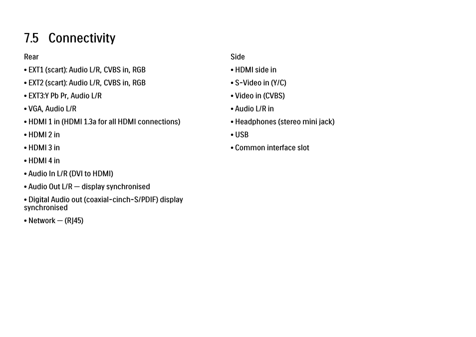 5 connectivity | Philips 32PFL9604H User Manual | Page 255 / 263