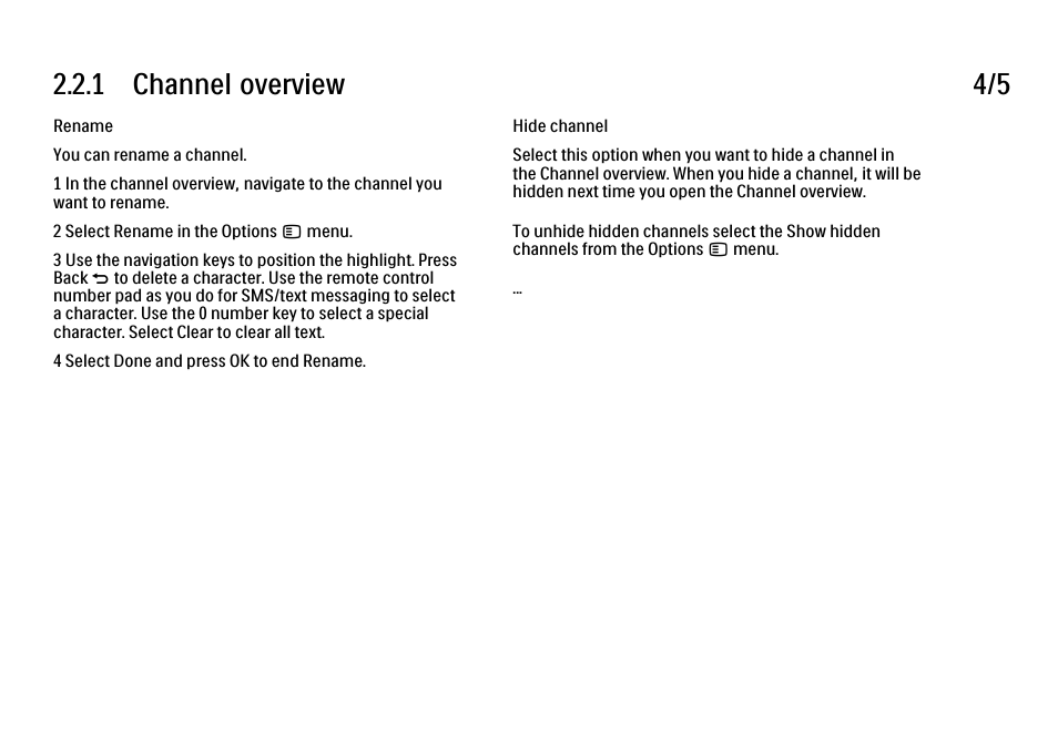 1 channel overview 4/5 | Philips 32PFL9604H User Manual | Page 78 / 263