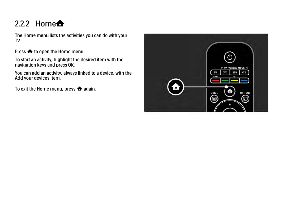 2 home, 2 homeh | Philips 32PFL9604H User Manual | Page 80 / 263