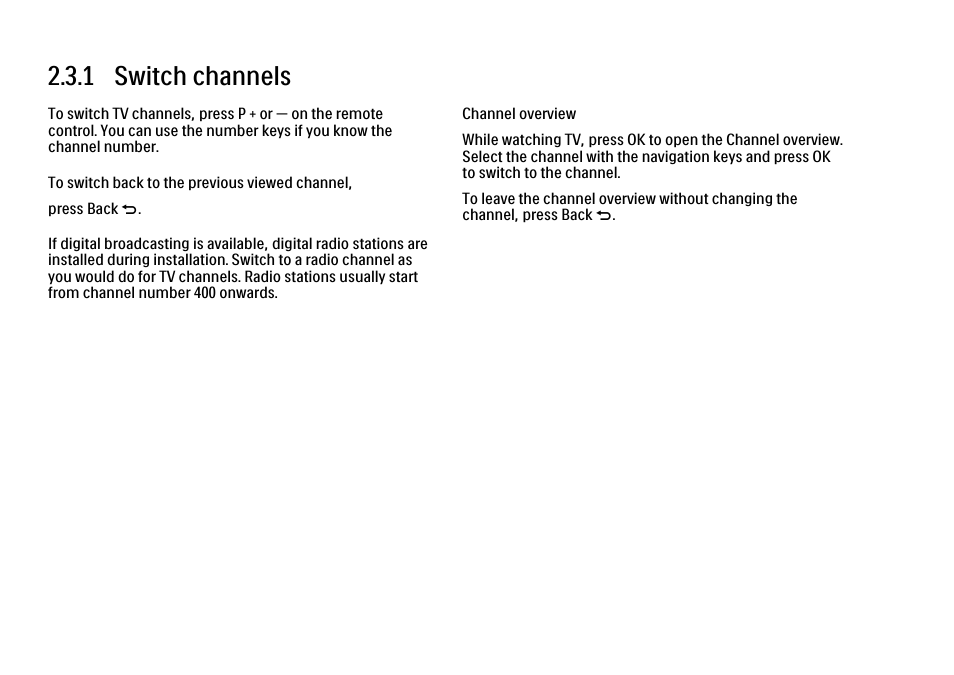 3 watch tv, 1 switch channels | Philips 32PFL9604H User Manual | Page 86 / 263