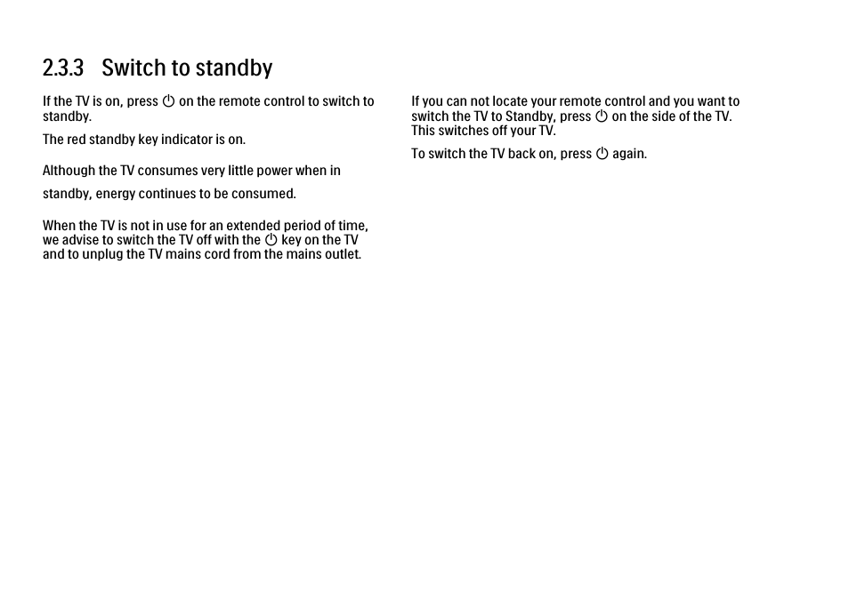 3 switch to standby | Philips 32PFL9604H User Manual | Page 88 / 263
