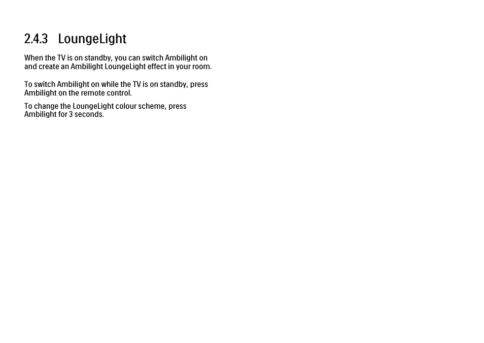 3 loungelight | Philips 32PFL9604H User Manual | Page 94 / 263