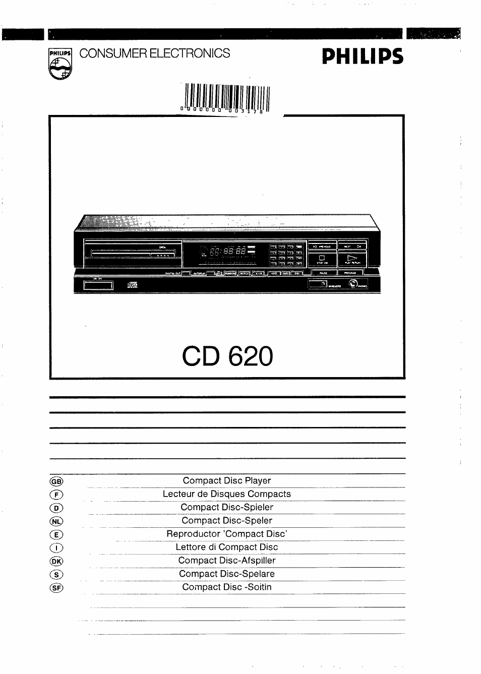 Philips CD 620 User Manual | 12 pages