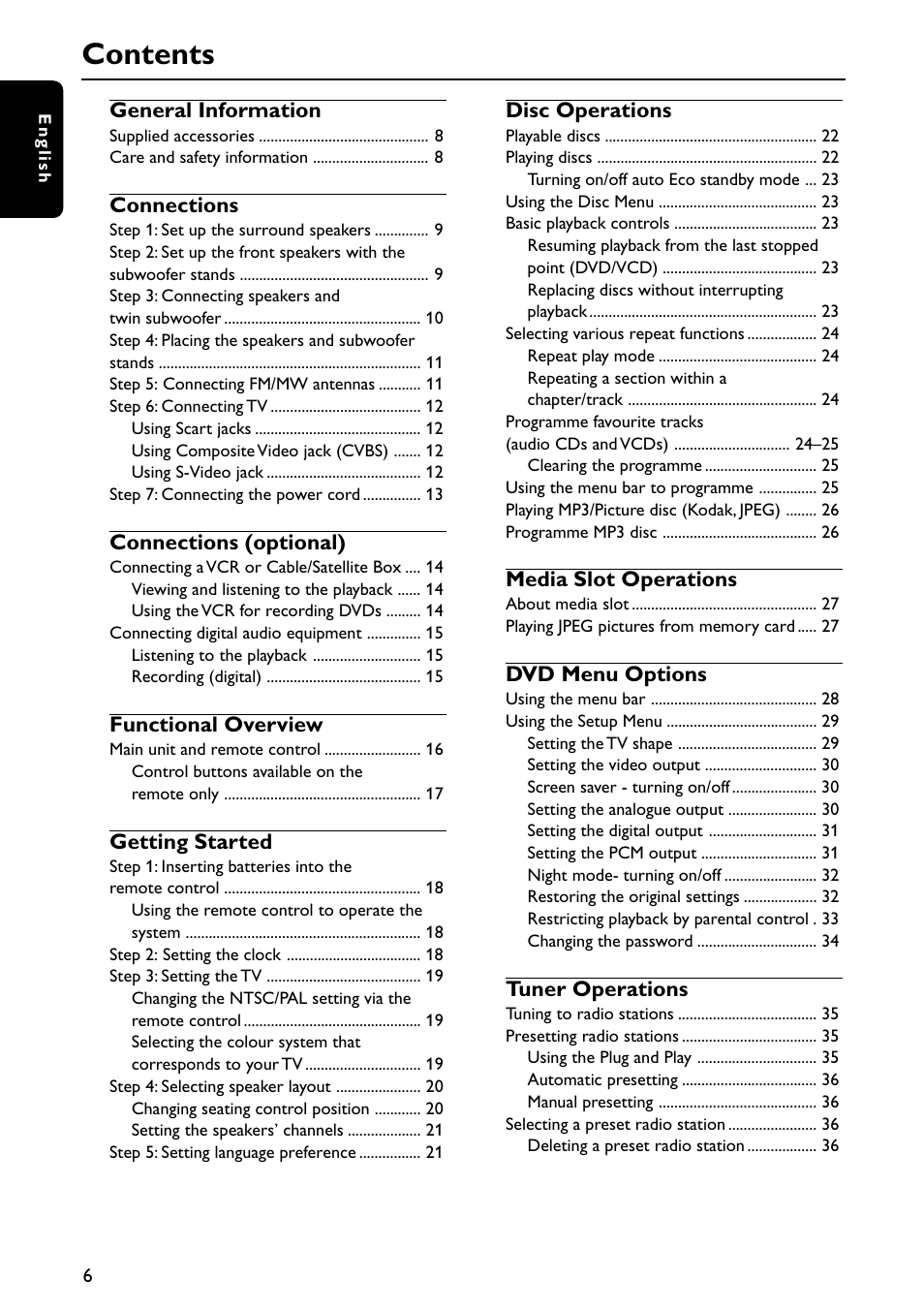 Philips MX5700D User Manual | Page 6 / 45