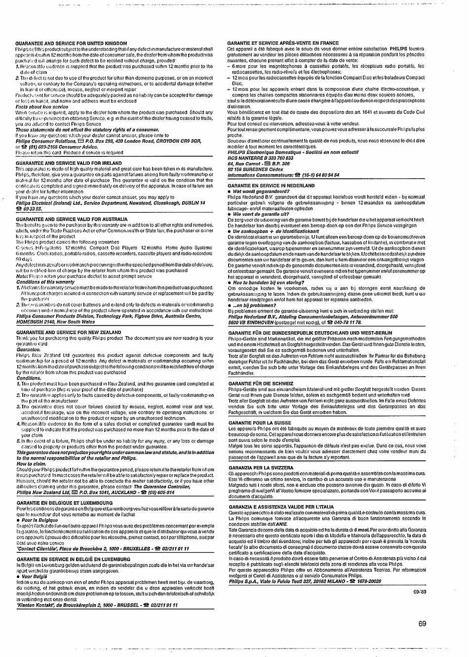 Philips CD 850 User Manual | Page 11 / 12