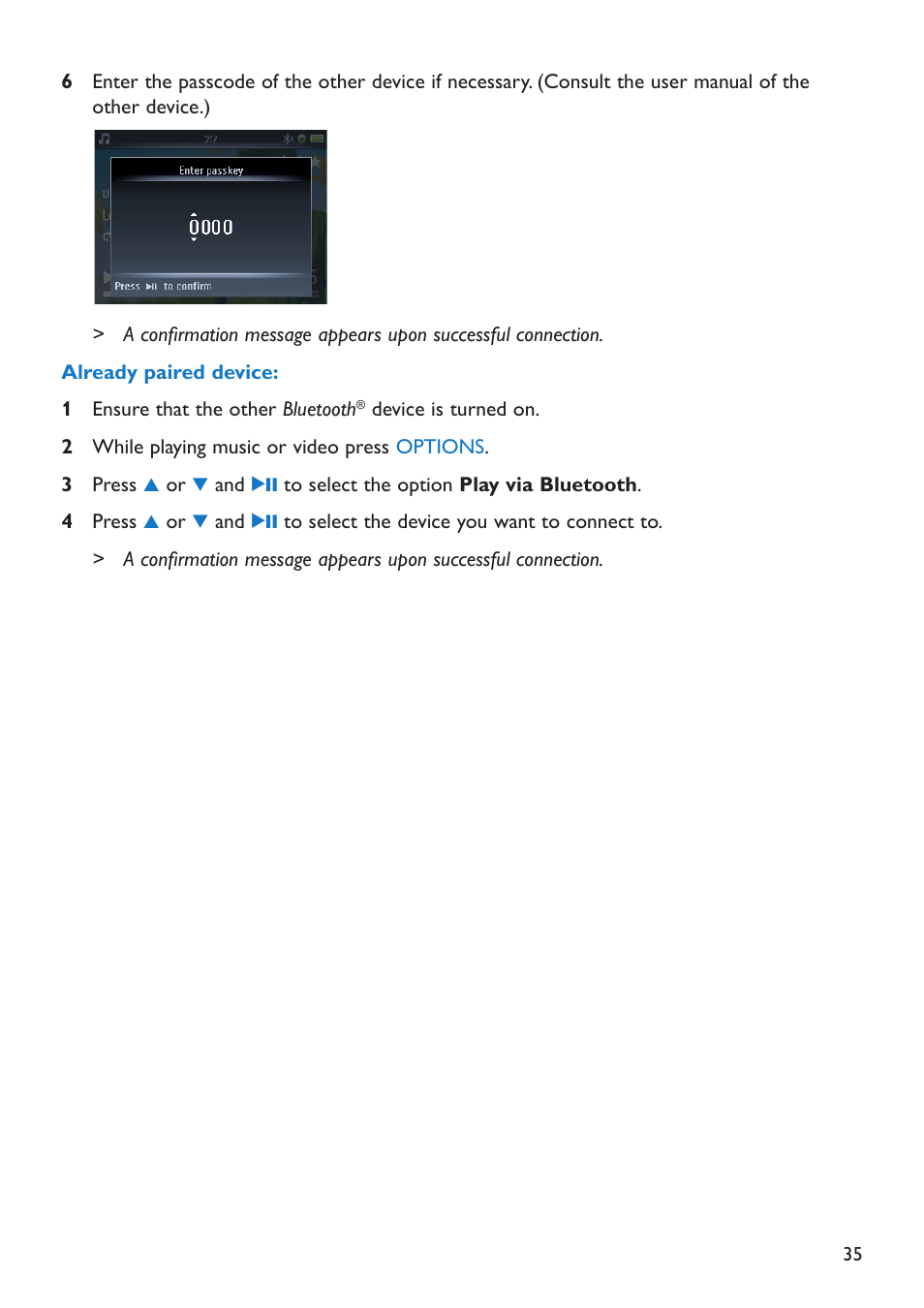 Philips SA5285BT User Manual | Page 40 / 49