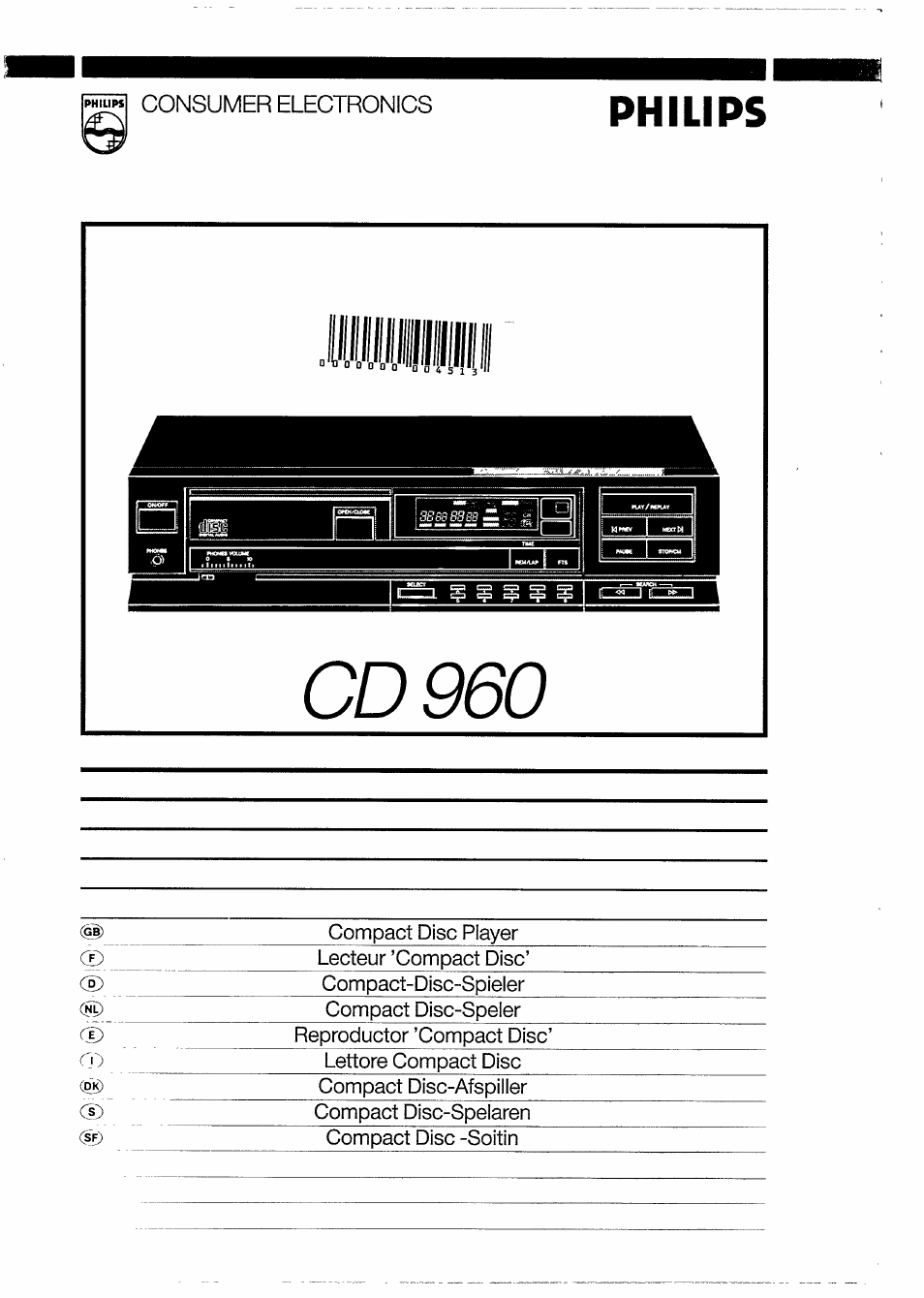 Philips CD 960 User Manual | 14 pages