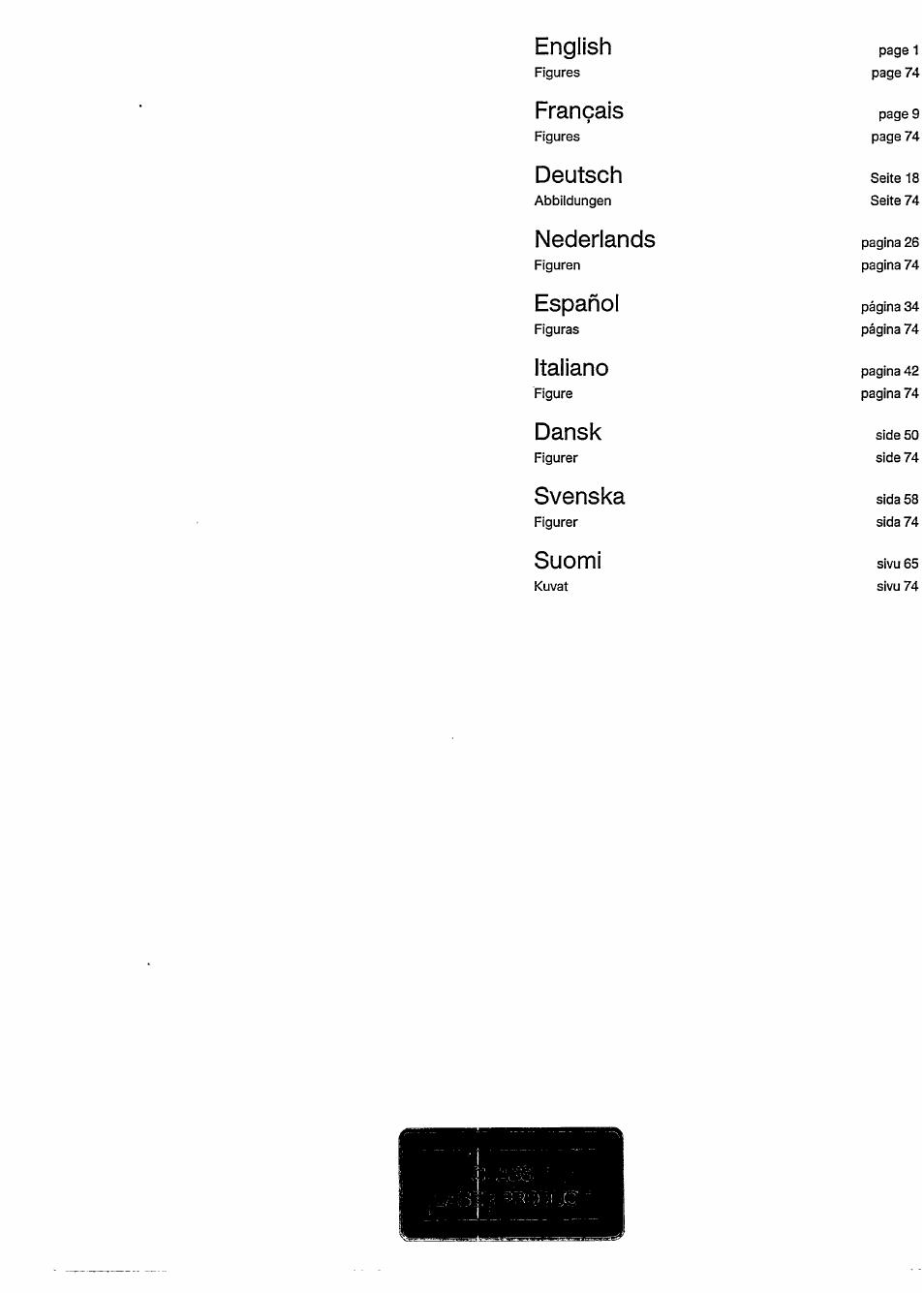 English, Français, Deutsch | Nederlands, Español, Italiano, Dansk, Svenska, Suomi | Philips CD 960 User Manual | Page 2 / 14