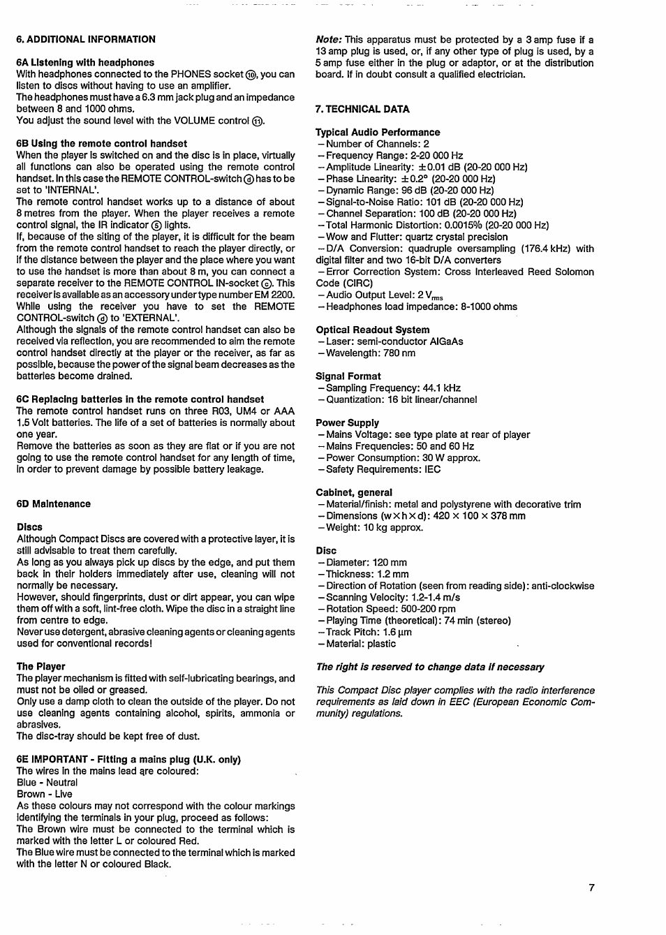 Philips CD 960 User Manual | Page 9 / 14