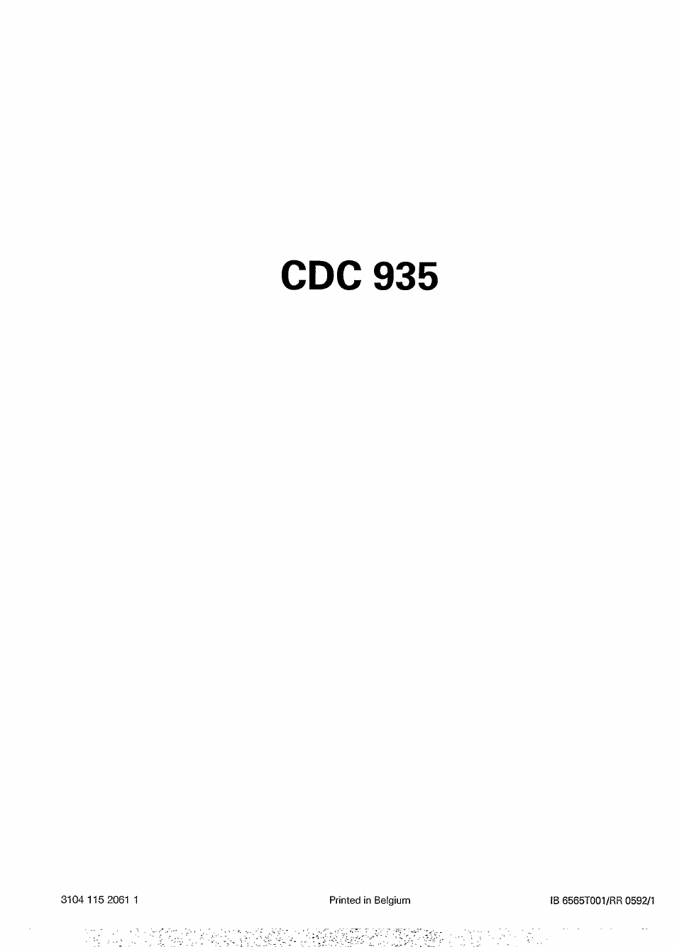 Cdc 935 | Philips CDC 935 User Manual | Page 18 / 18