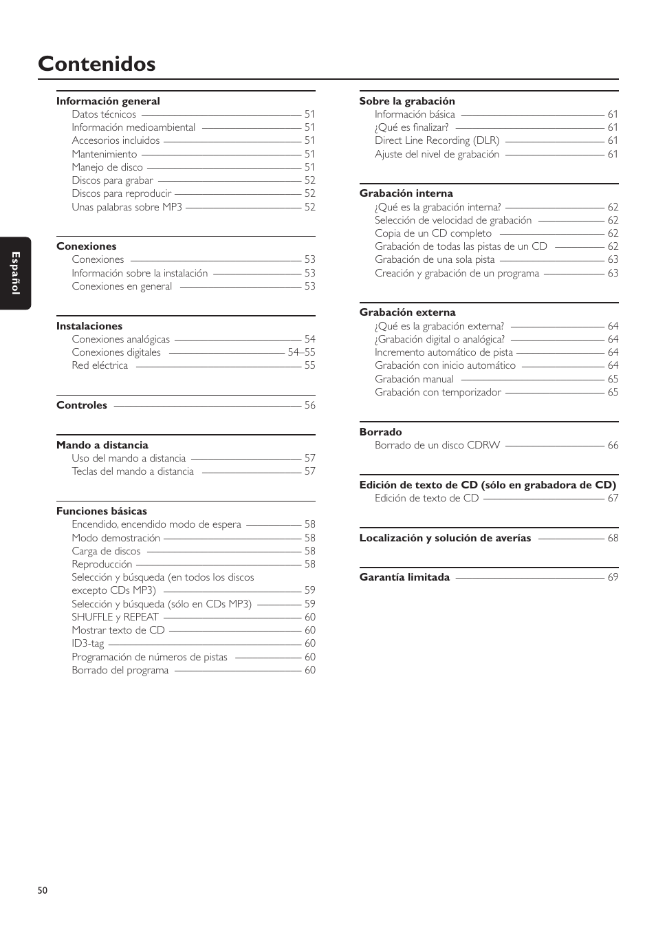 Philips CDR-795 User Manual | Page 50 / 72