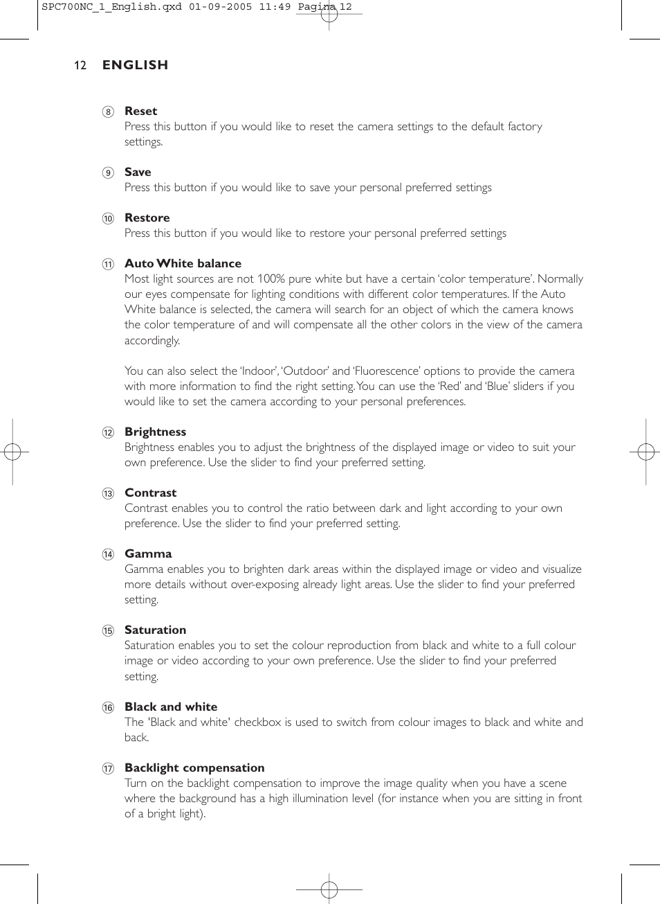 Philips SPC 700NC User Manual | Page 12 / 22