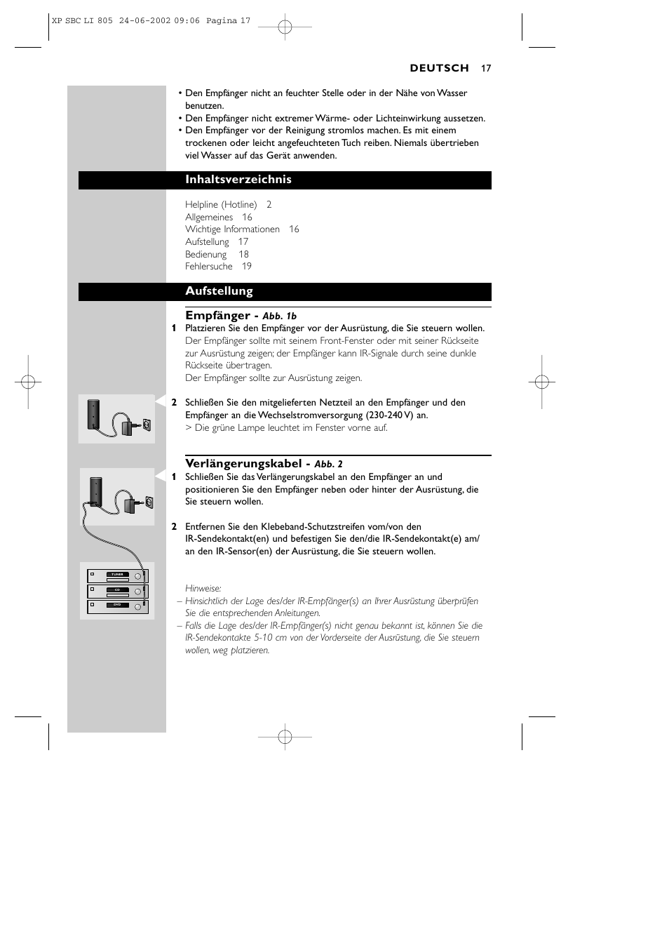 Philips SBCLI805 User Manual | Page 17 / 52