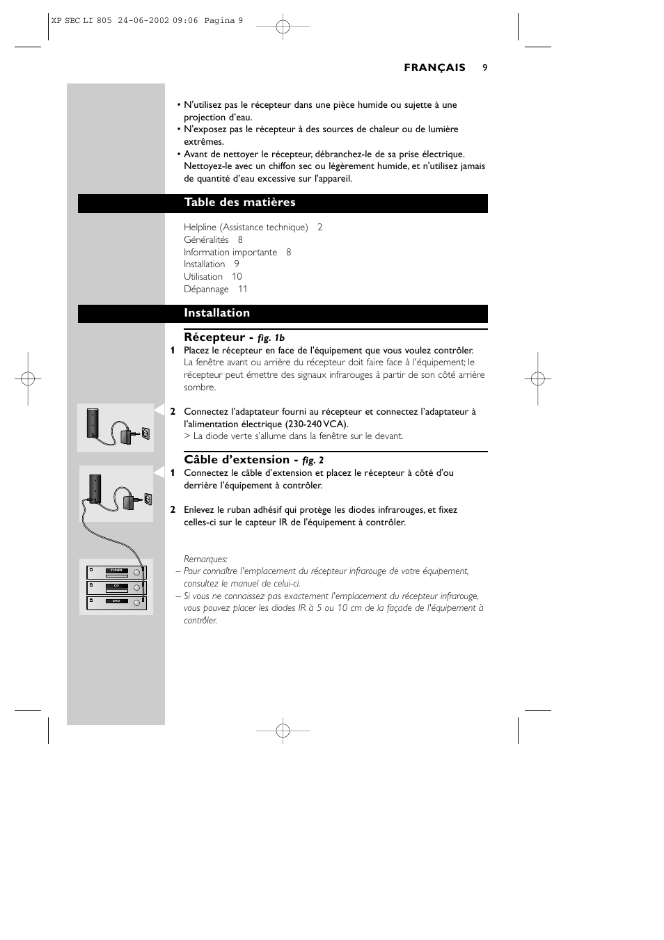 Philips SBCLI805 User Manual | Page 9 / 52