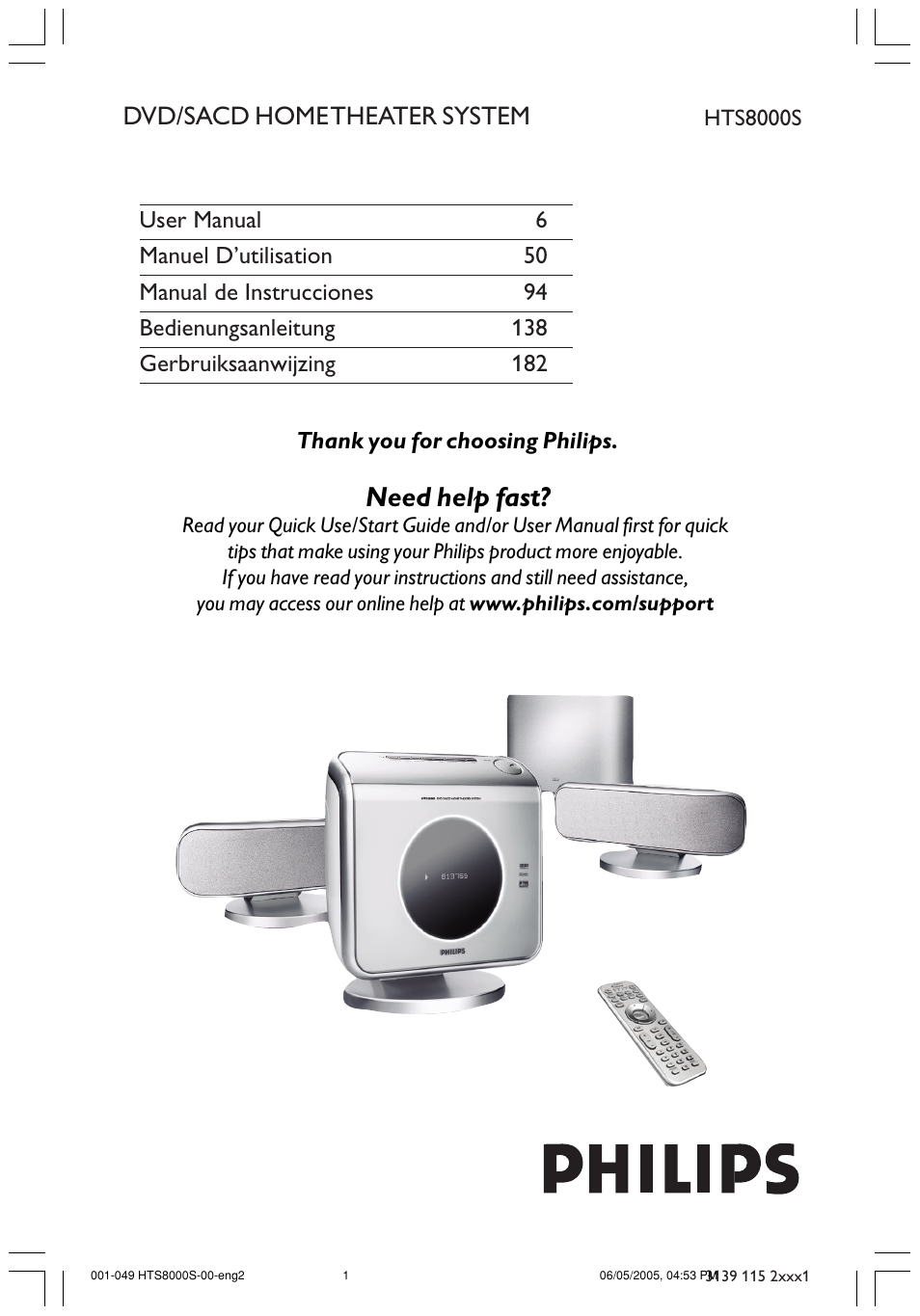 Philips HTS8000S User Manual | 49 pages