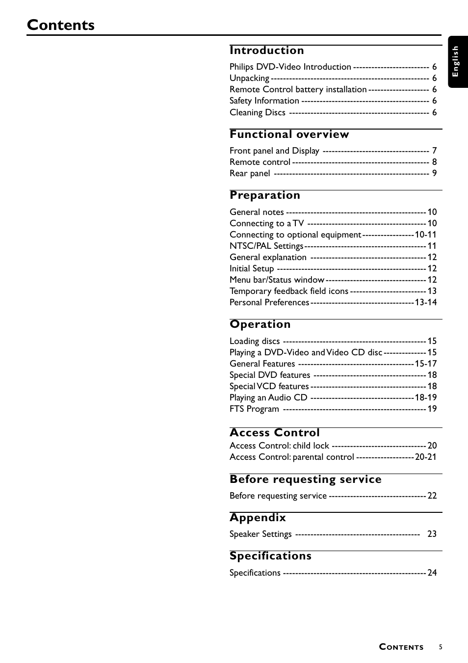 Philips DVD951 User Manual | Page 5 / 24