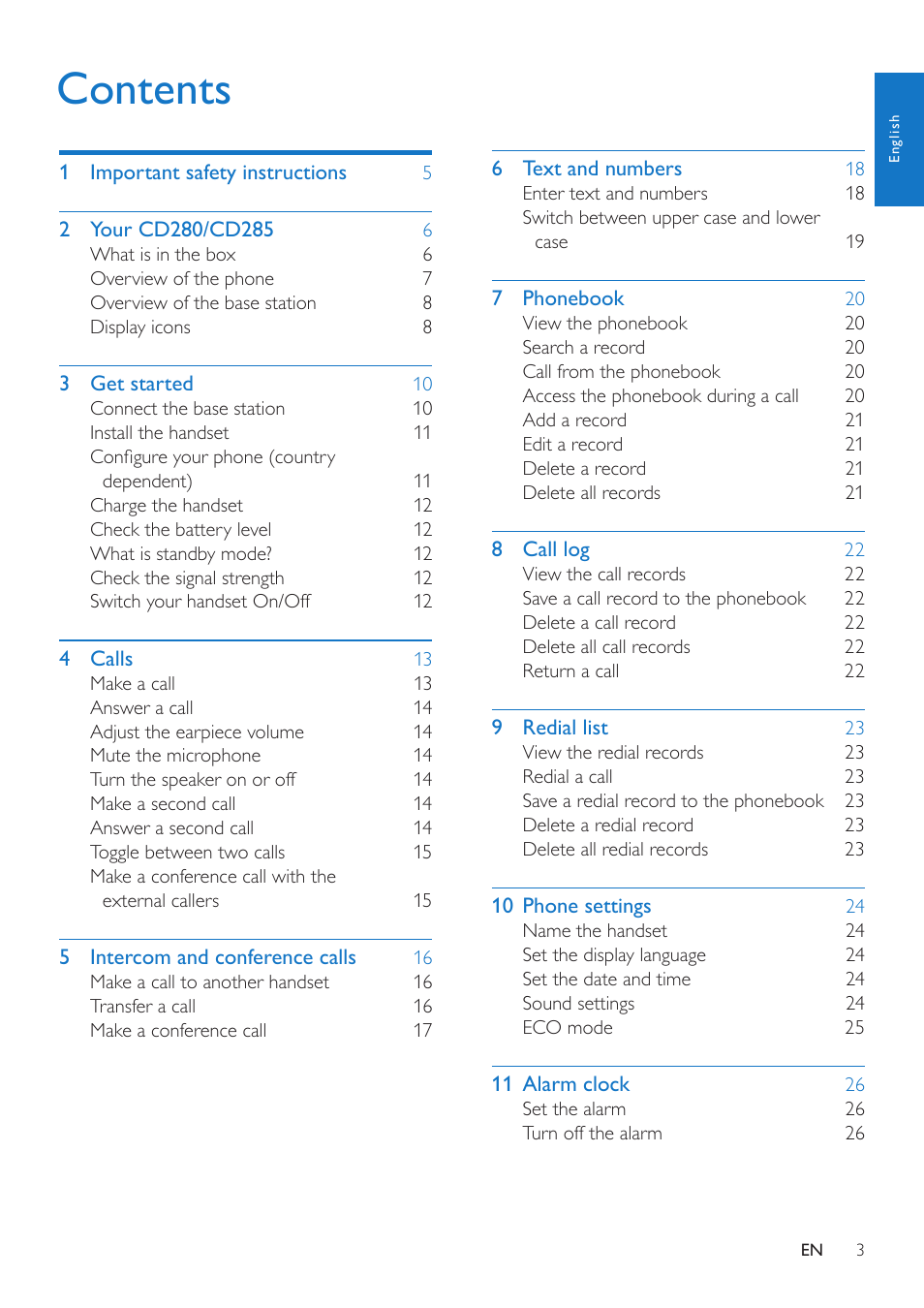 Philips CD285 User Manual | Page 3 / 40