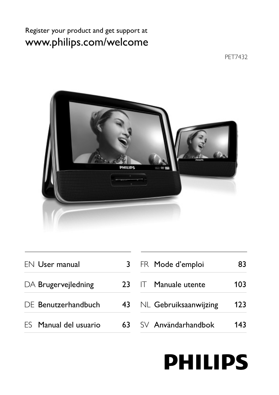 Philips PET7432 User Manual | 22 pages