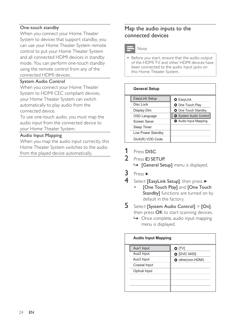 Philips HTS6520/93 User Manual | Page 24 / 51