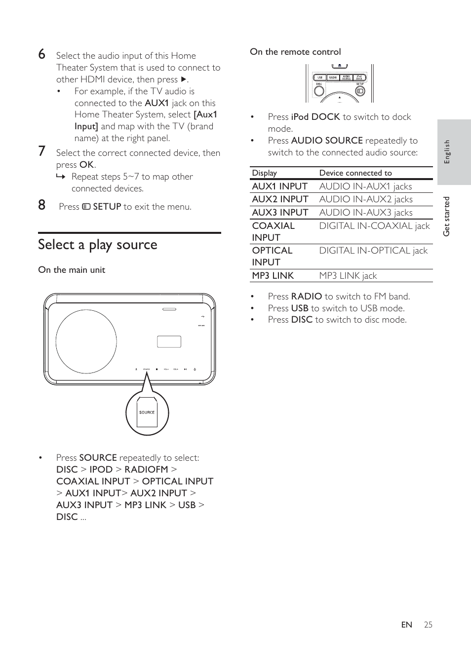 Philips HTS6520/93 User Manual | Page 25 / 51