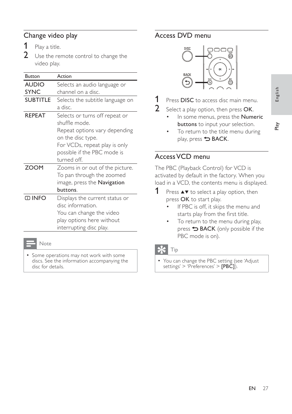 Philips HTS6520/93 User Manual | Page 27 / 51