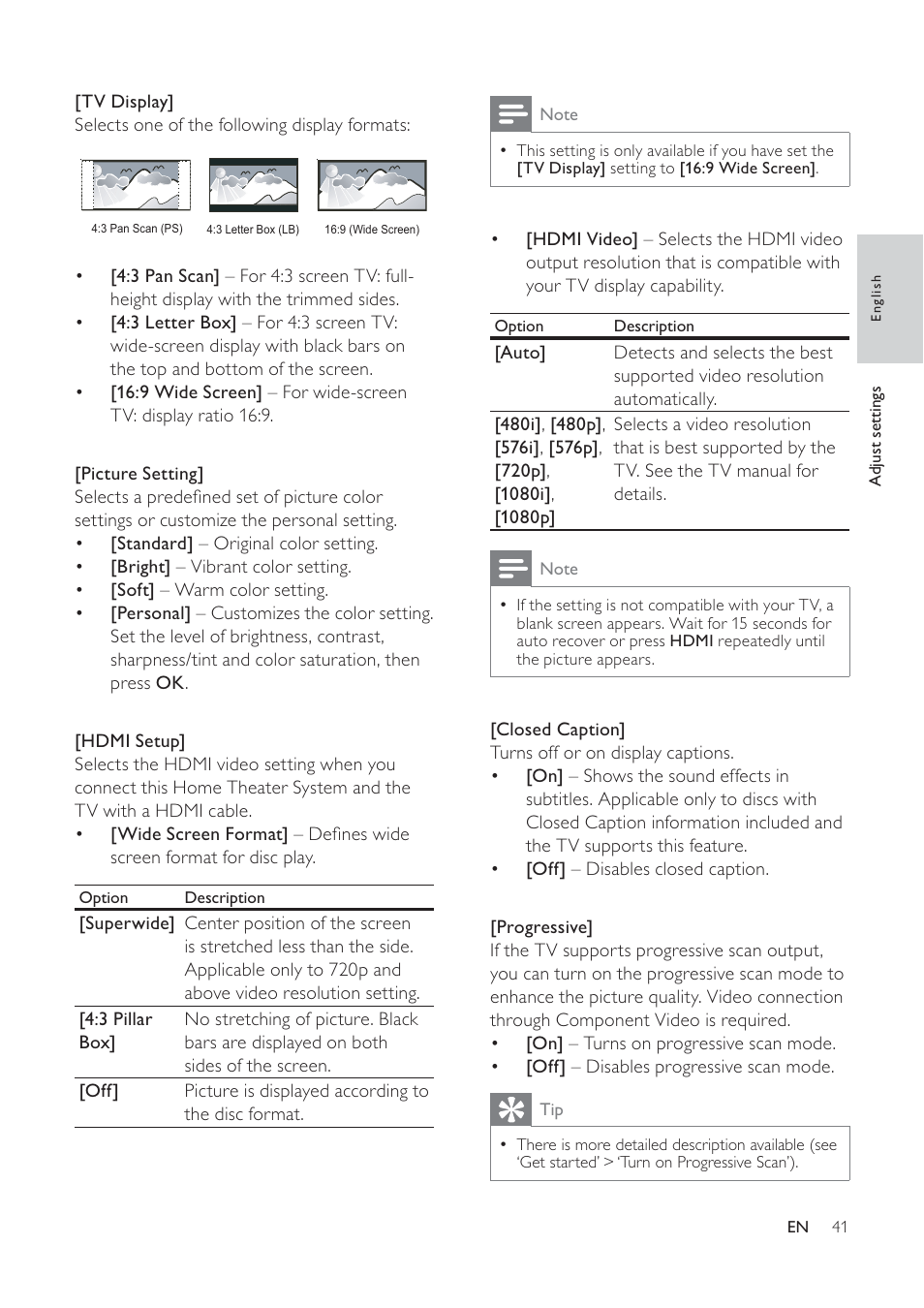 Philips HTS6520/93 User Manual | Page 41 / 51