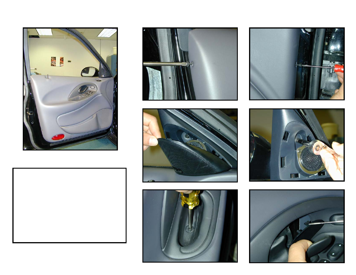 Door panel removal | Philips Mercury Sable 1996-1999 User Manual | Page 3 / 10