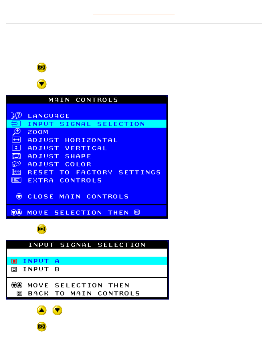 Input signal, Selection | Philips 107B3x User Manual | Page 69 / 96