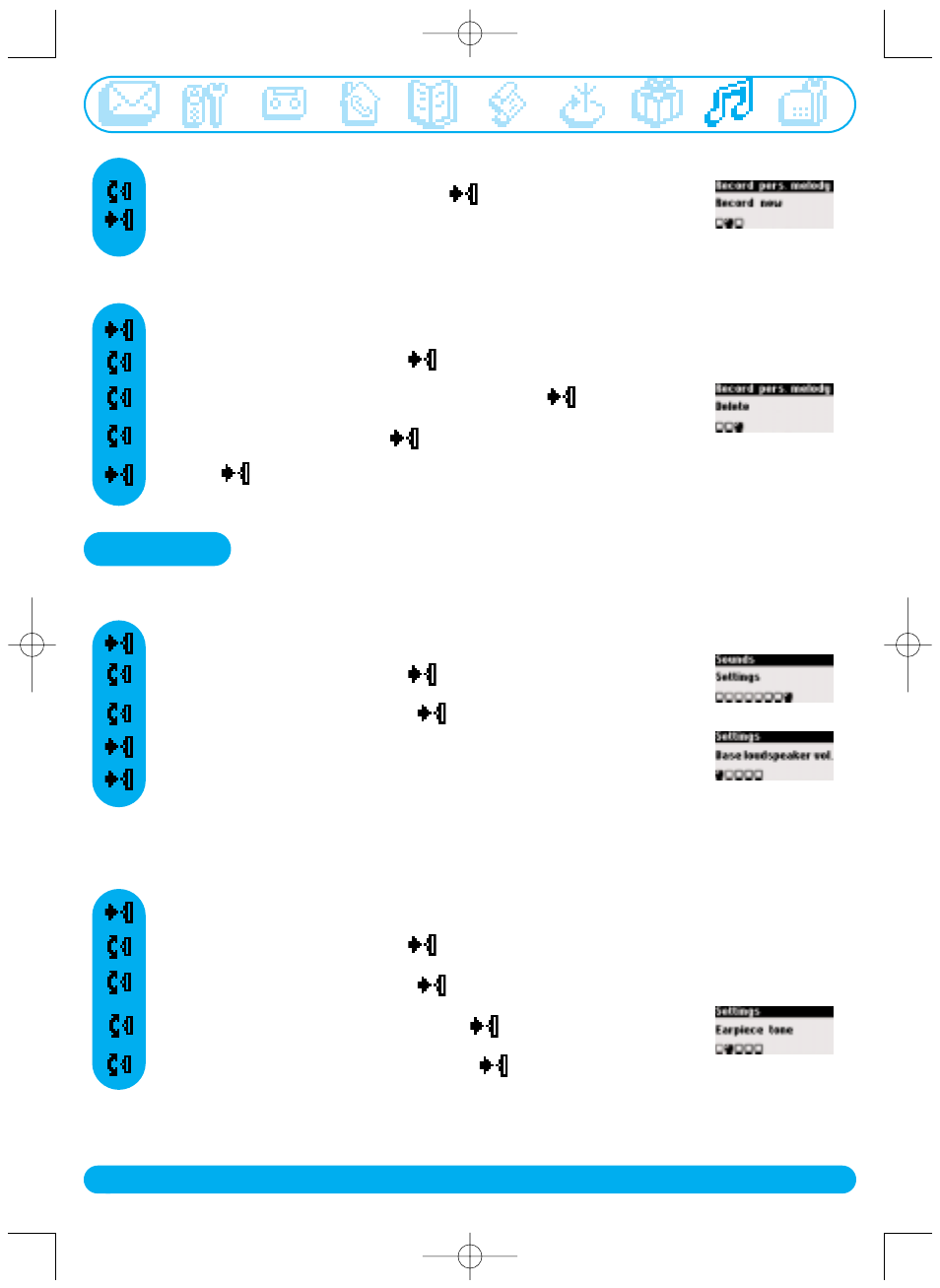 Settings | Philips DECT515 User Manual | Page 53 / 67
