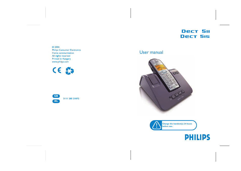 User manual | Philips DECT515 User Manual | Page 63 / 67