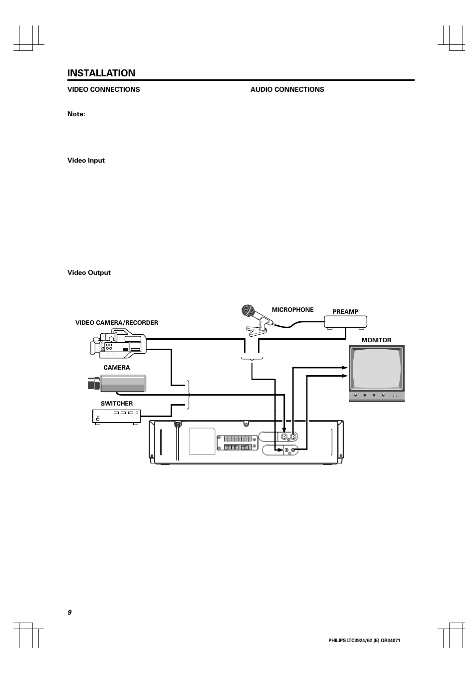 Installation | Philips LTC 3924 User Manual | Page 10 / 28