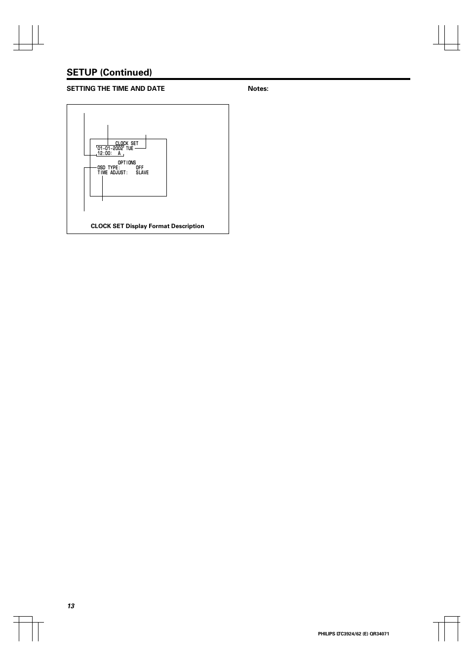 Setup (continued) | Philips LTC 3924 User Manual | Page 14 / 28