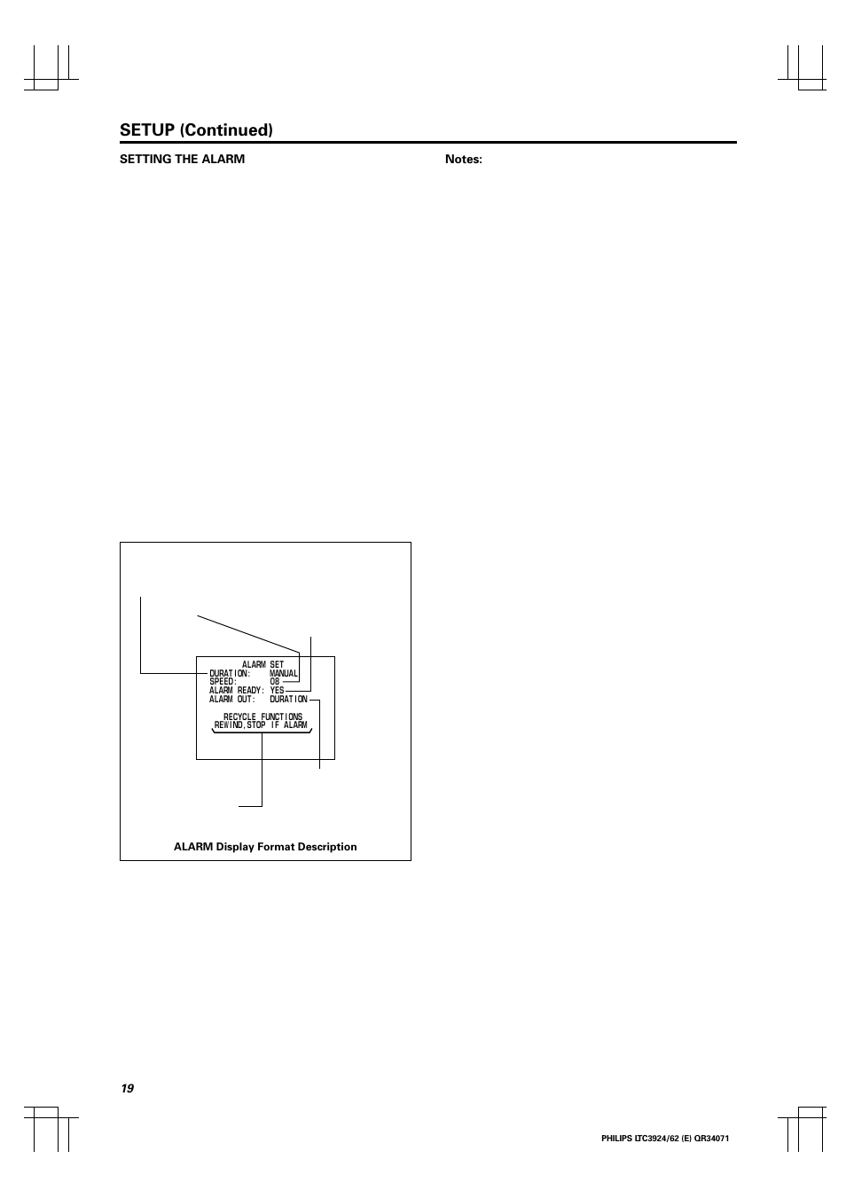 Setup (continued) | Philips LTC 3924 User Manual | Page 20 / 28