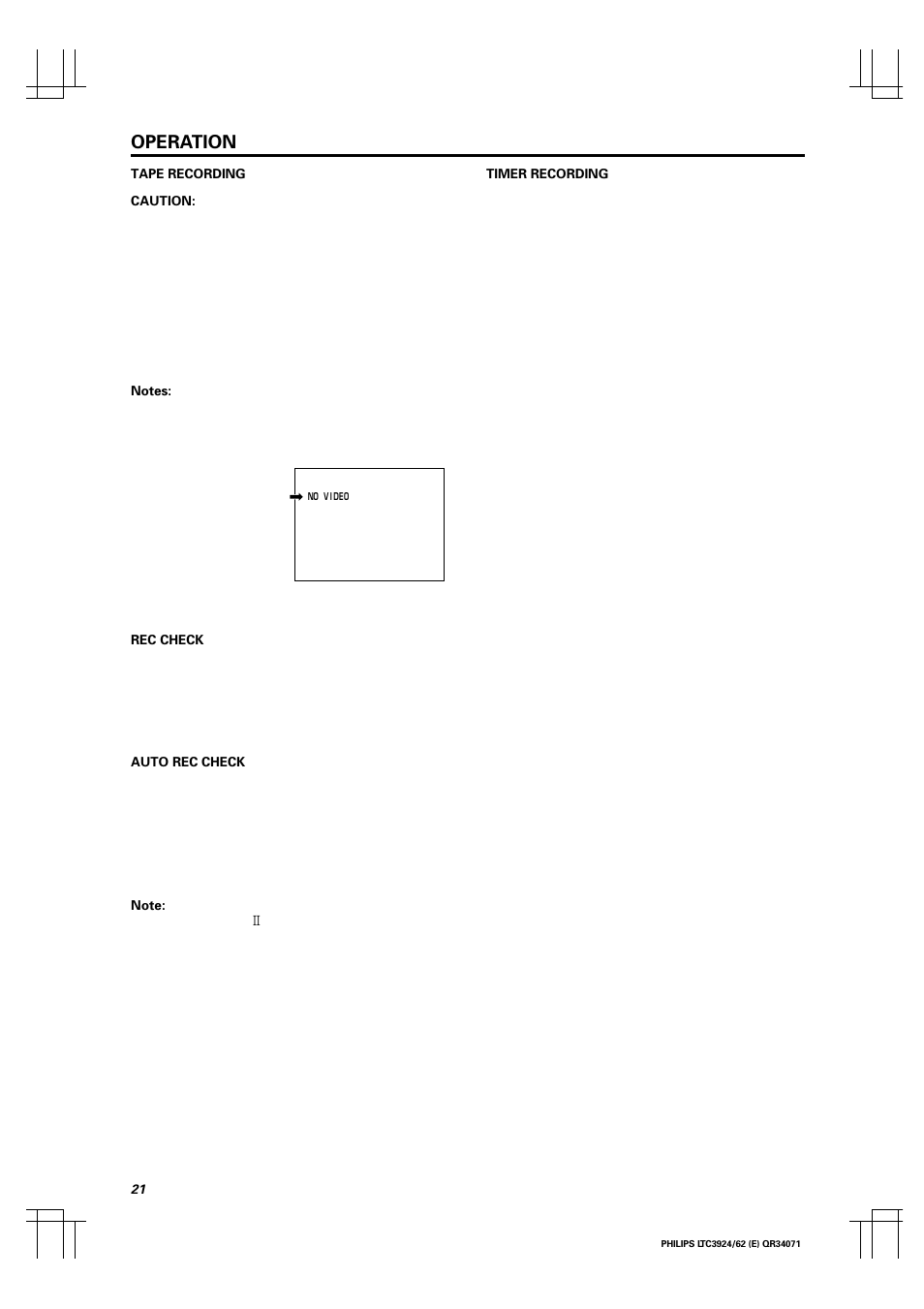 Operation | Philips LTC 3924 User Manual | Page 22 / 28