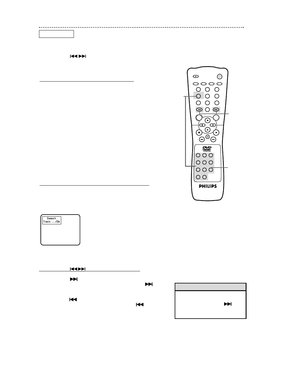 Ac b, Track playback 25 | Philips DVD619 User Manual | Page 25 / 55