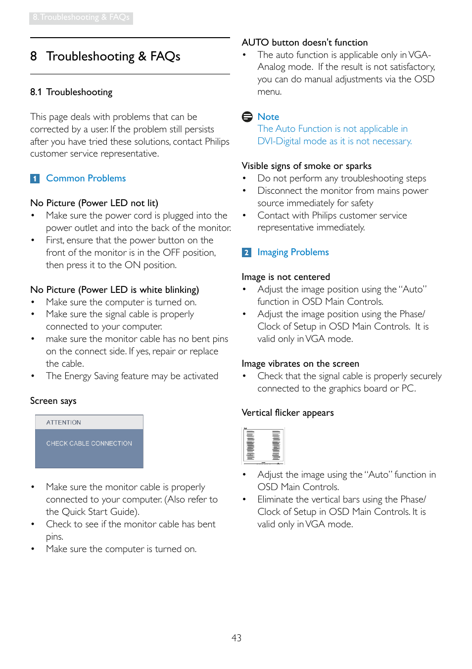 8 troubleshooting & faqs | Philips 2.44E+04 User Manual | Page 45 / 51