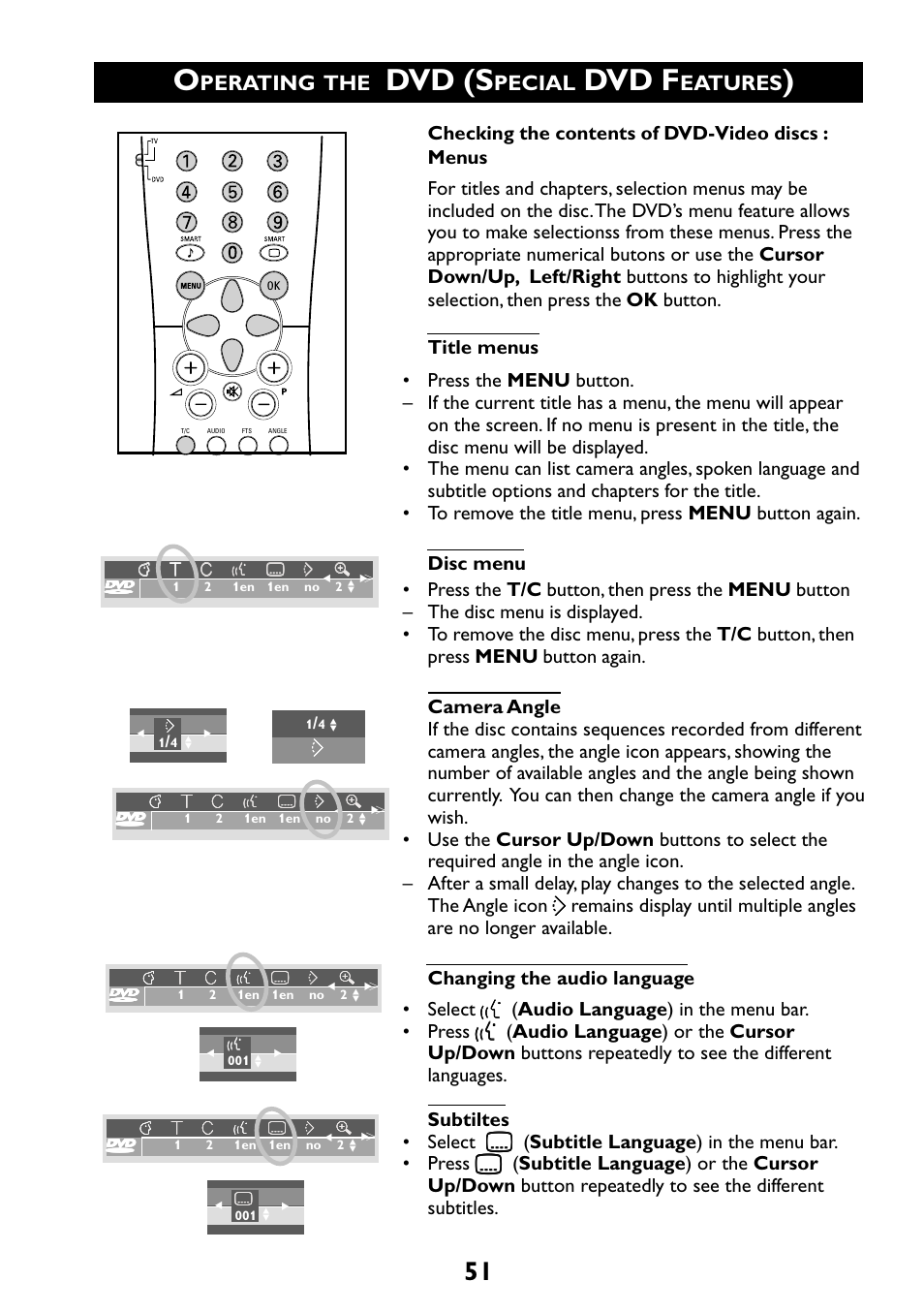 Dvd (s, Dvd f, Perating | Pecial, Eatures | Philips 29PT6961 User Manual | Page 51 / 54