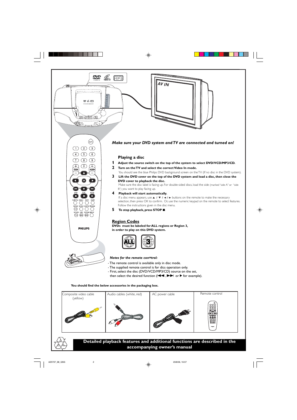 Philips AZ5737/98 User Manual | Page 2 / 2