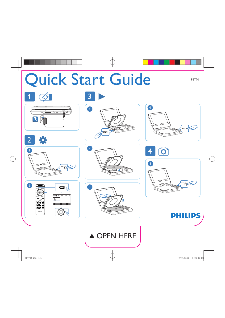Philips PET744/05 User Manual | 2 pages