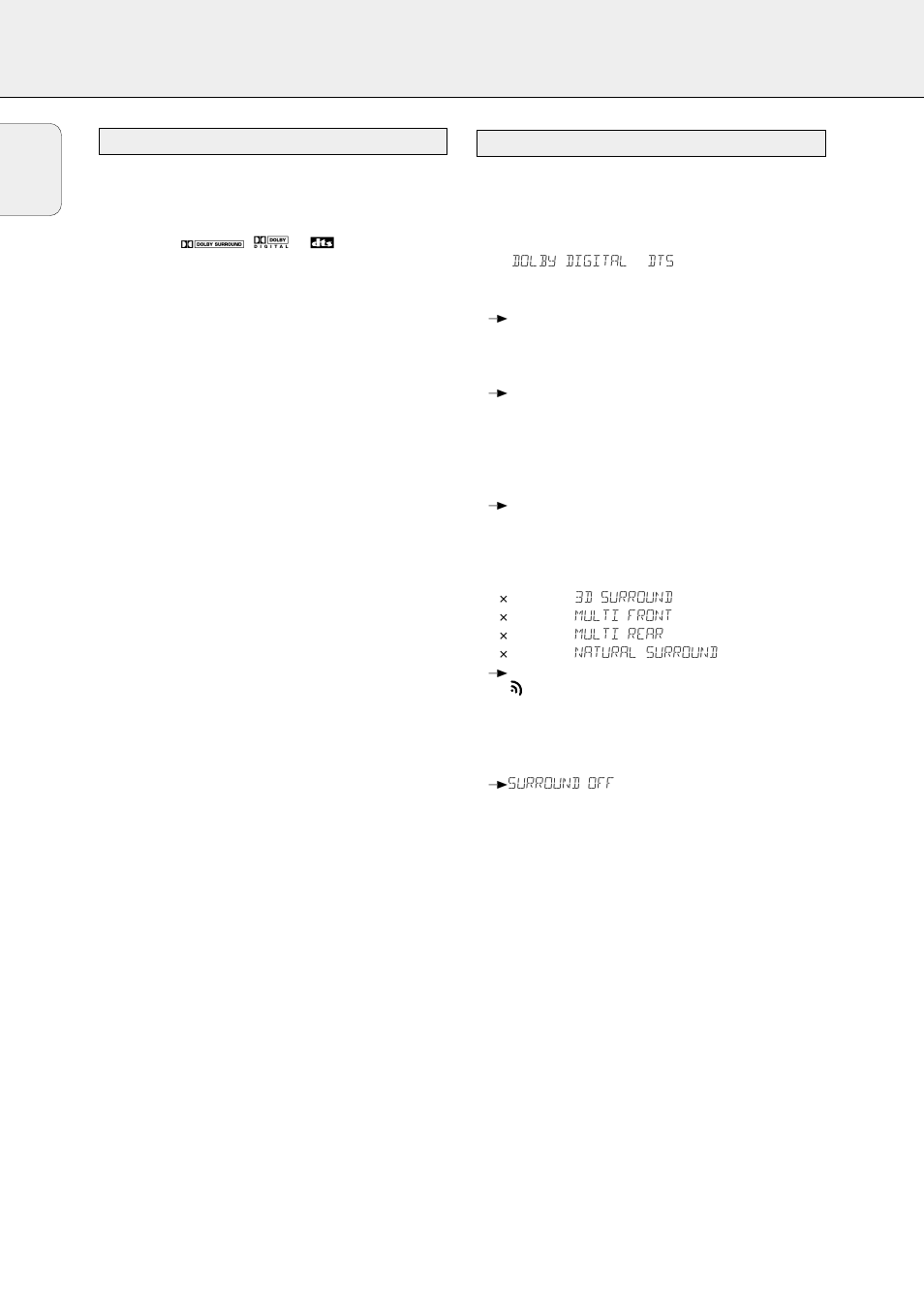 Surround sound | Philips FR-968 User Manual | Page 22 / 92