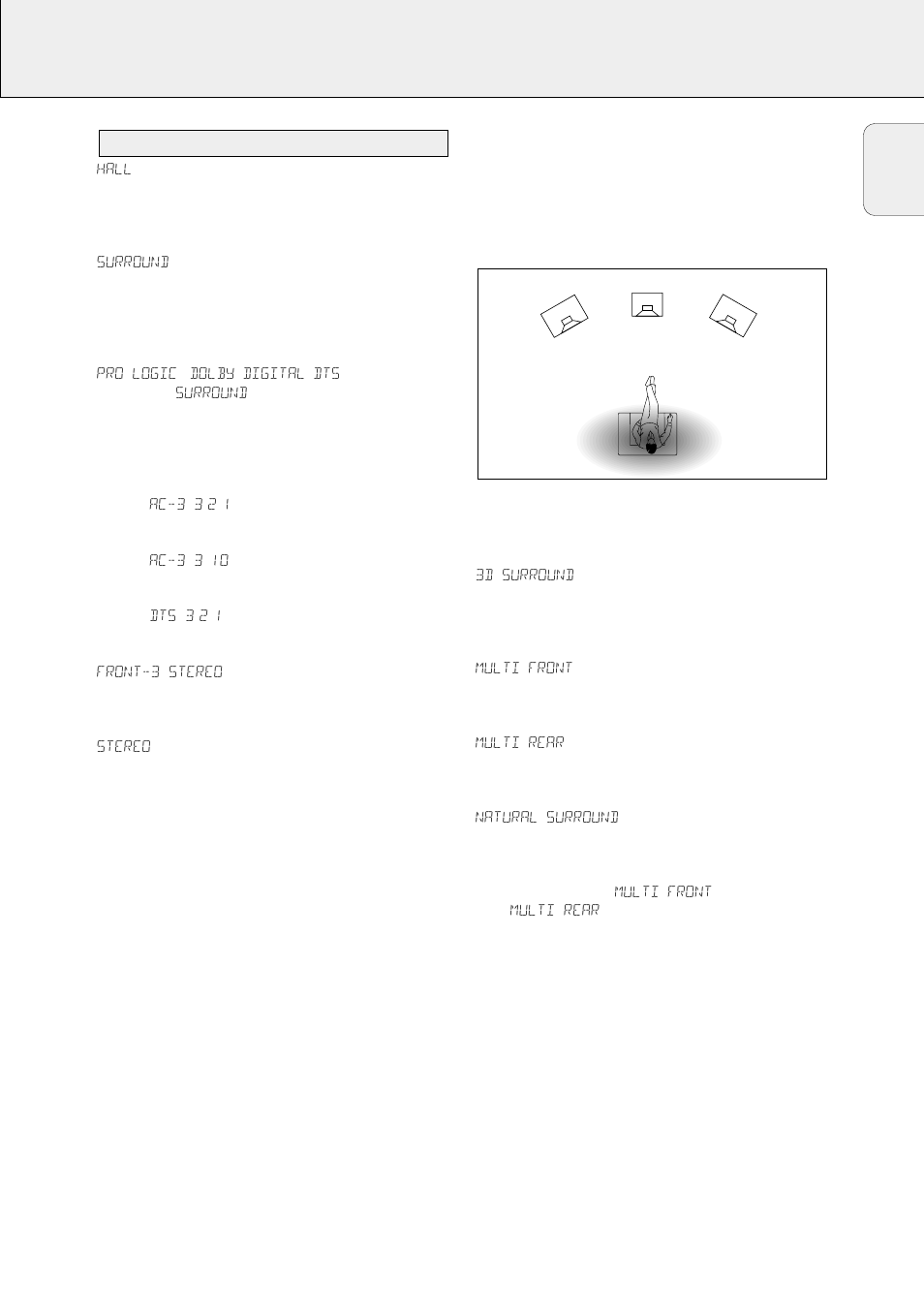 Surround sound | Philips FR-968 User Manual | Page 23 / 92