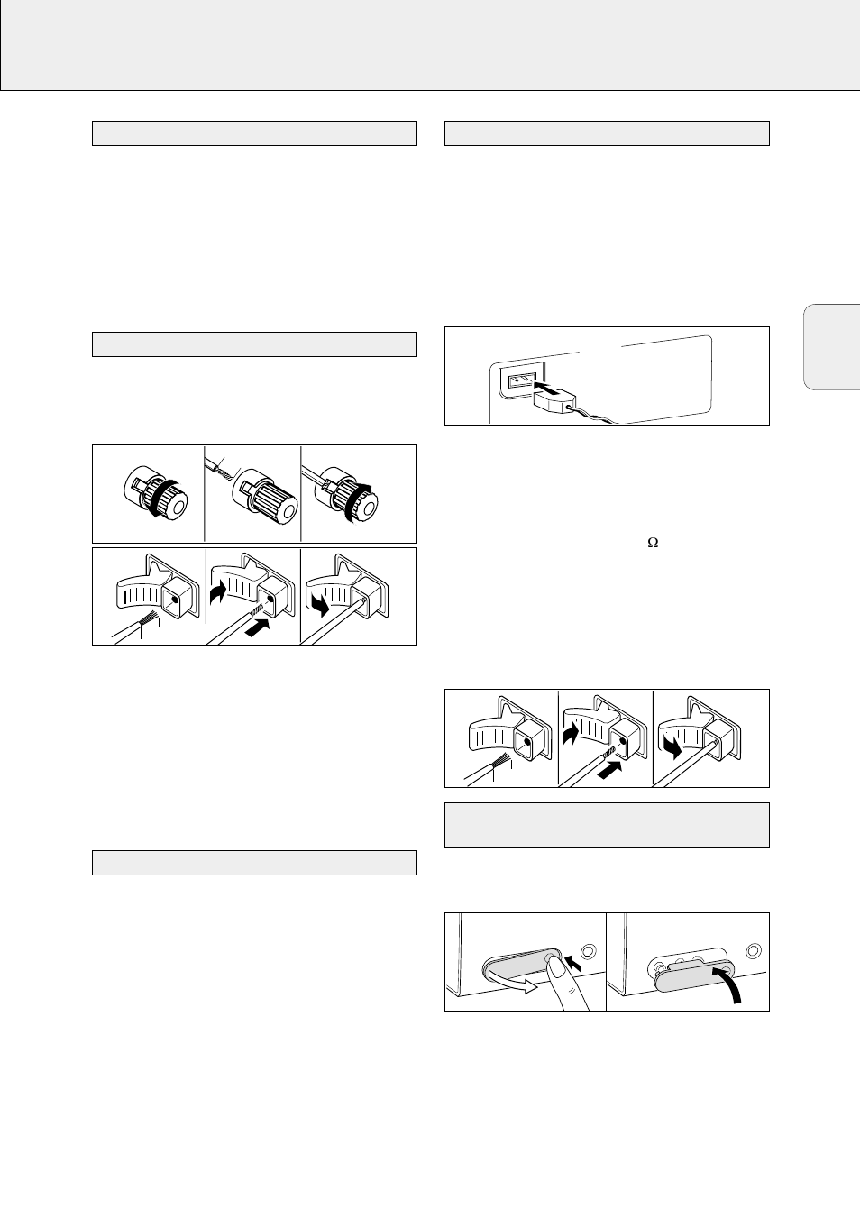 Conexiones, 67 espa ñ ol, Tapa front av / game (sólo en el modelo fr 975) | Conexiones de los altavoces alimentación | Philips FR-968 User Manual | Page 67 / 92
